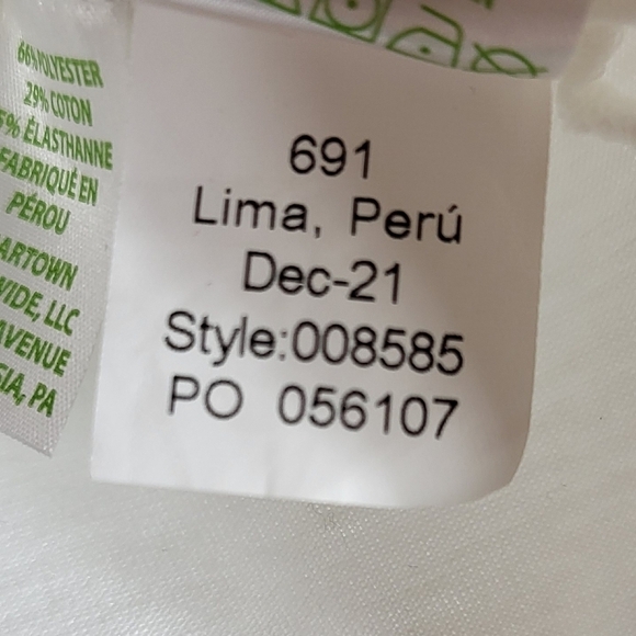 Lilly Pulitzer Preppy Sporty Luxletic Greer Crop Twist Long Sleeve Top White XXS - Picture 10 of 10